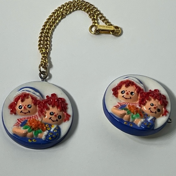 Vintage 1974 Raggedy Ann & Andy The Bobbs-Merrill Barrette & Bracelet - Picture 3 of 15